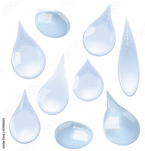 Set of water drop. Vector illustration