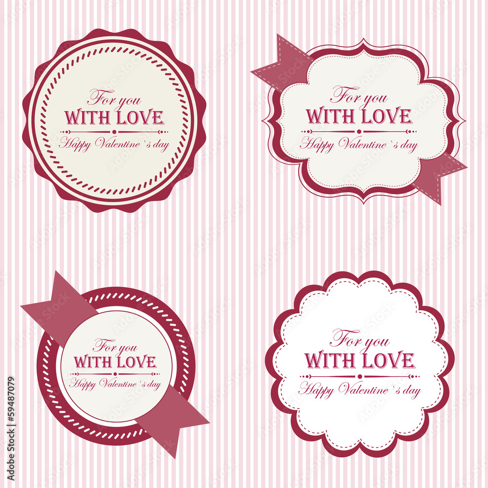Valentine's Day labels