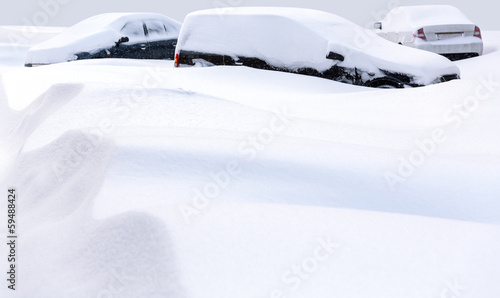 Cars buried in deep snow © Mr Twister