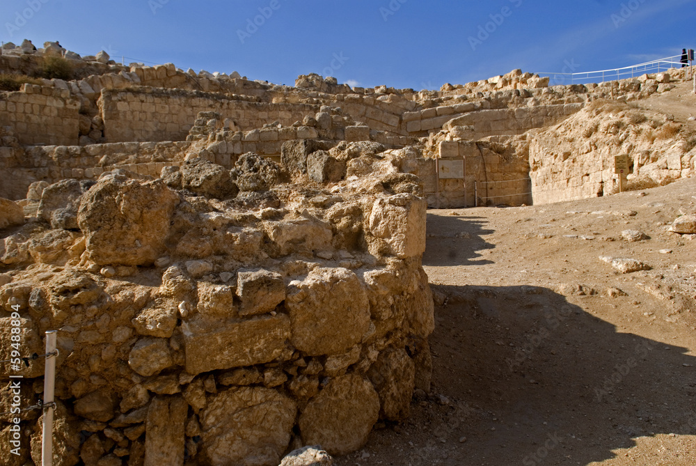 Ruins of the fortress of Herod, the Great, Herodium, Palestine