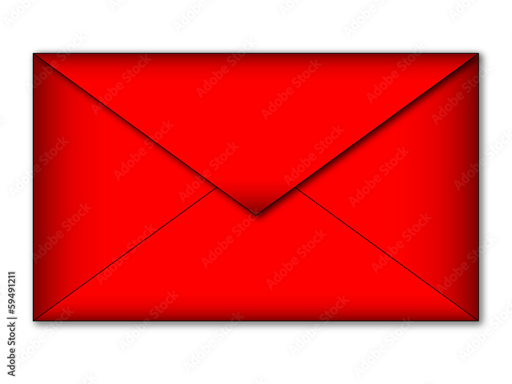 Illustrazione Stock Busta lettera rossa