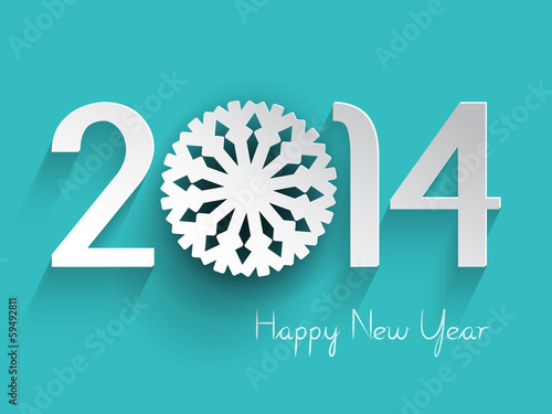 Happy new year snowflake background