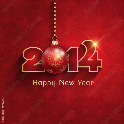 New year bauble background