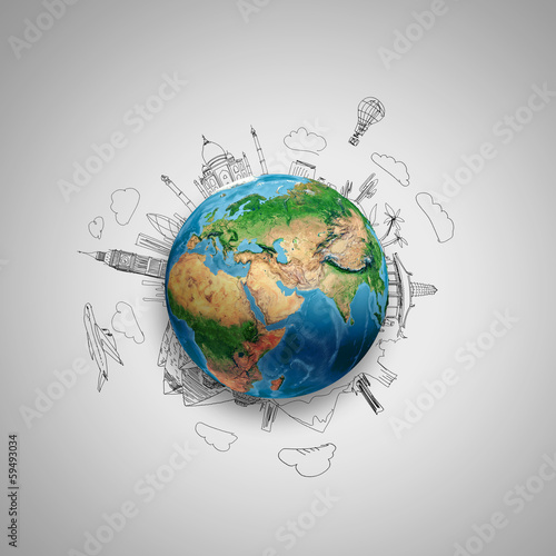 Fototapeta Naklejka Na Ścianę i Meble -  Around the world