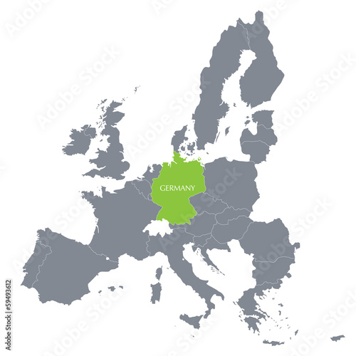 map of European Union with the indication of Germany