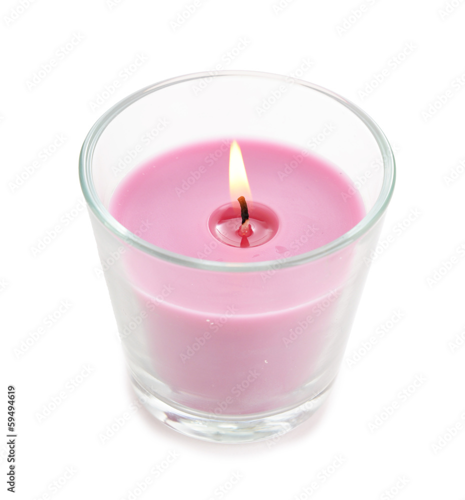 Beautiful colorful candle isolated on white Beautiful colorful candle isolated on white