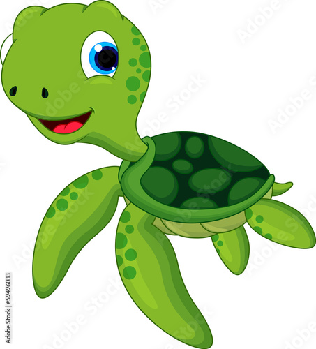happy turtle cartoon Stock Vector | Adobe Stock