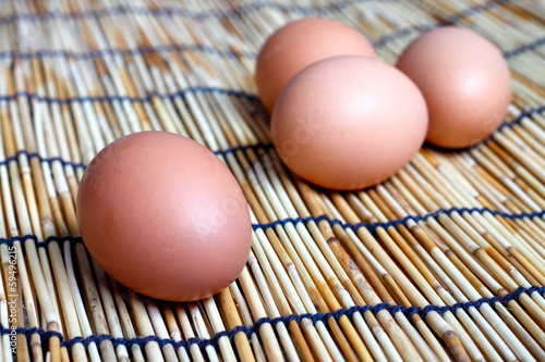 Eggs on straw