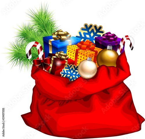 Christmas bag with gifts