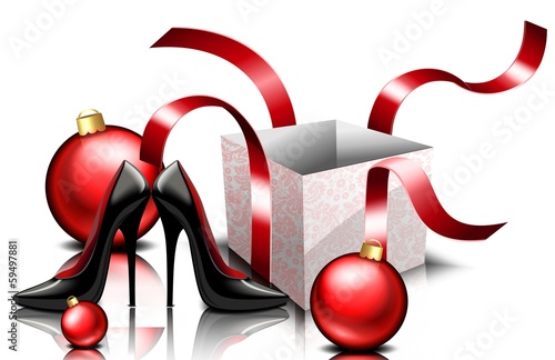 Shoes of gift wrapping