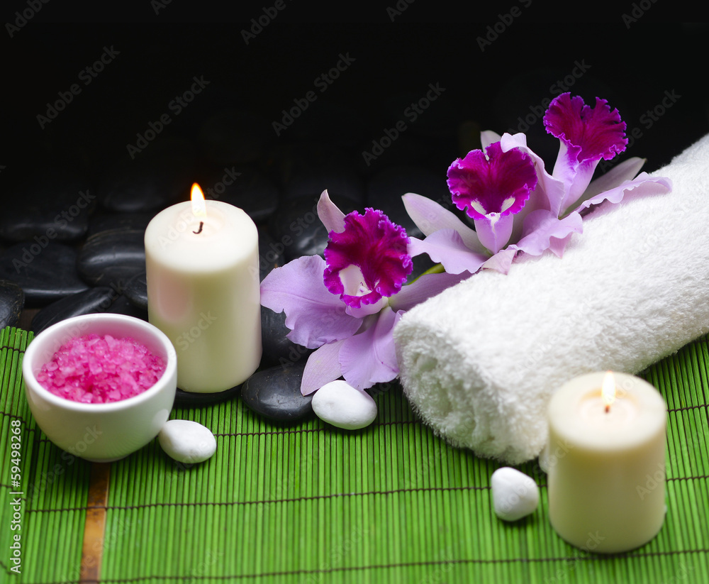 tropical spa on green mat tropical spa on green mat