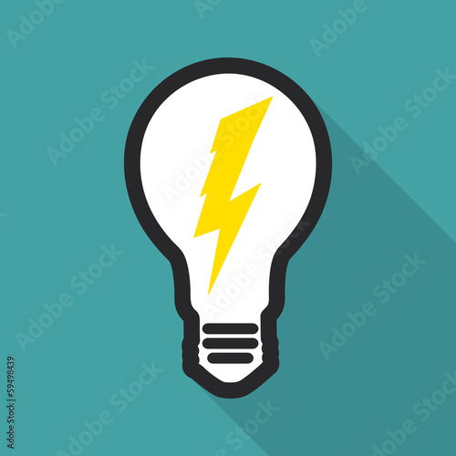 Light bulb retro poster