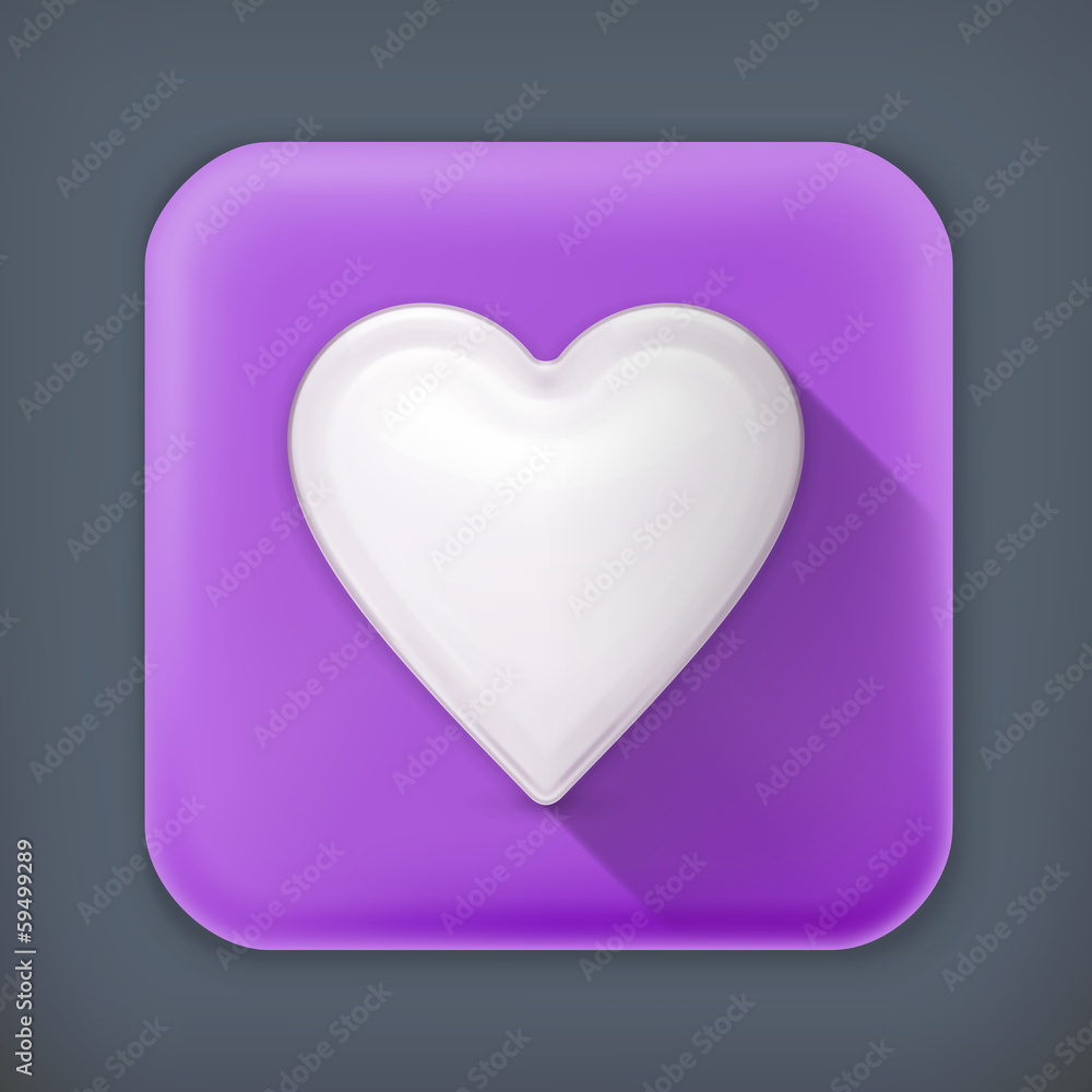 White heart, long shadow icon White heart, long shadow icon