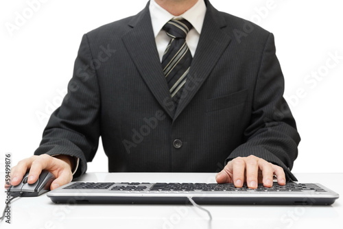 businessman working on computer