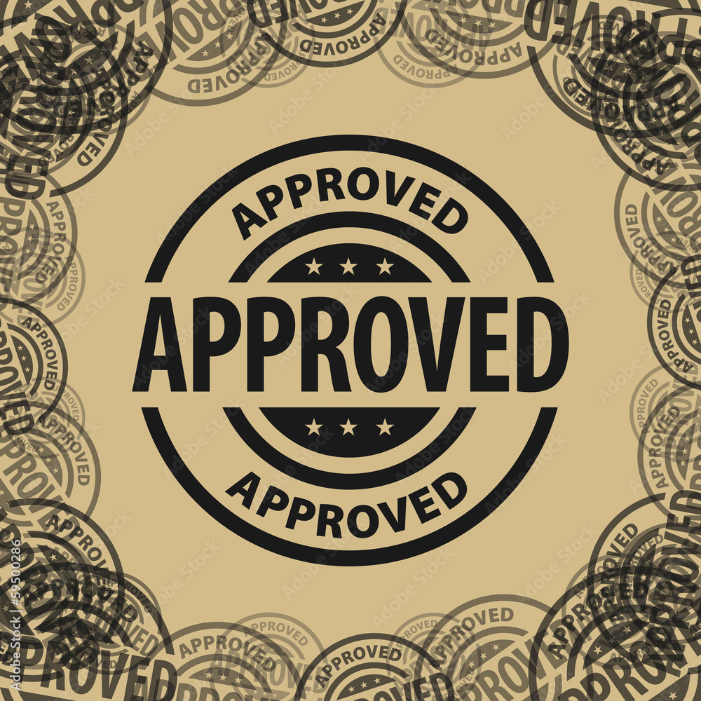 Stamp with the text Approved written inside, vector illustration Stamp with the text Approved written inside, vector illustration