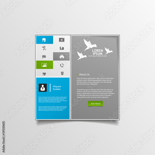 Minimal Clean Website template design 