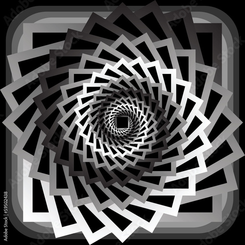 Design monochrome abstract spiral movement background