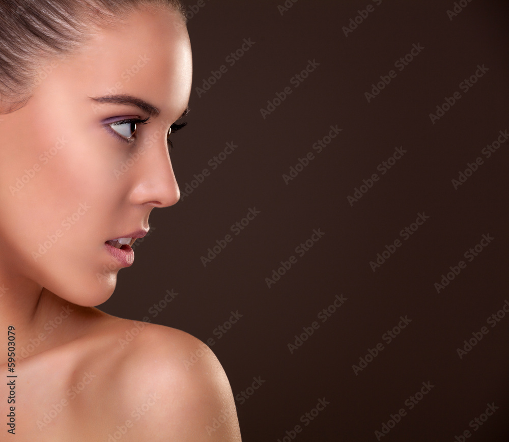 Fototapeta premium Glamour portrait of beautiful young woman
