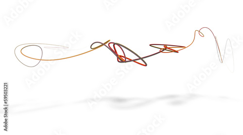 Cuadro en lienzo Scarabocchio curva linea 3d