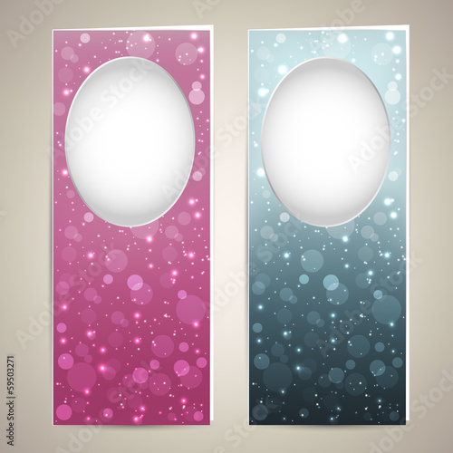 Two festive templates for greeting cards