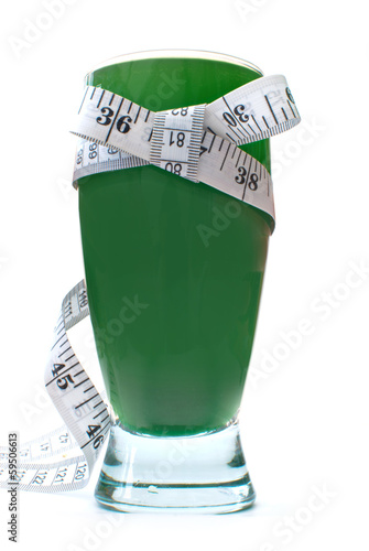 Green vegetable smoothie drink
