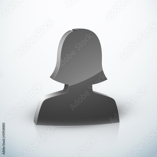 Obraz na płótnie icône profil femme w salonie