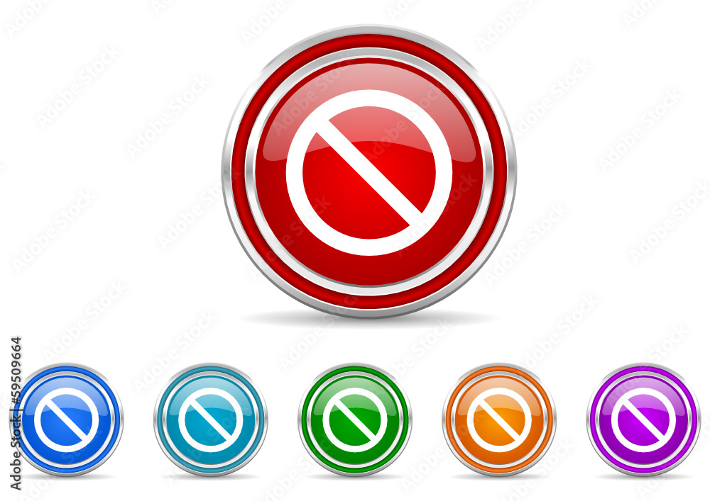 access denied icon vector set access denied icon vector set