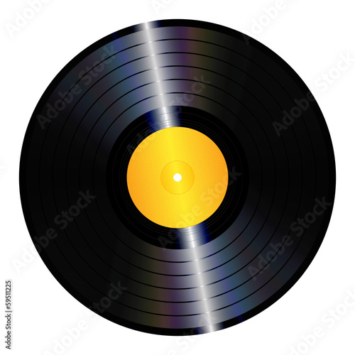 An illustration of an isolated lp vinyl record.