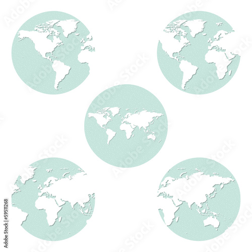Earth globes set
