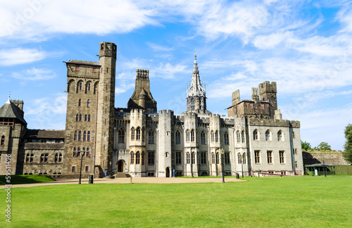 Exterior of Cardiff Castle – Wales, United Kingdom photo