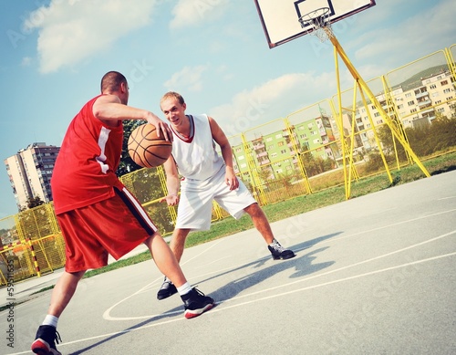 Two basketball players on the court © cirkoglu
