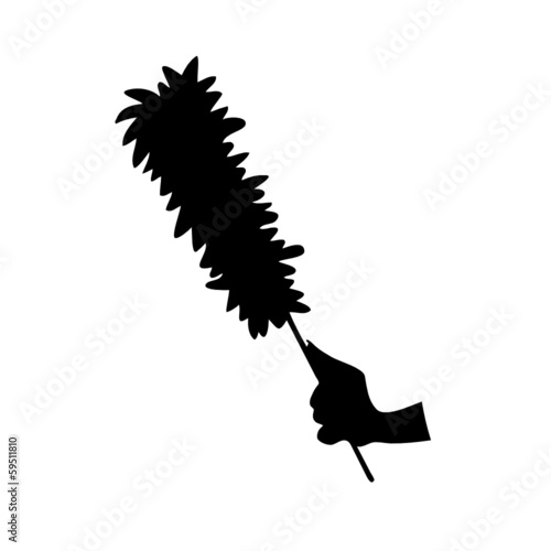 powders for cleaning dust black vector illustration