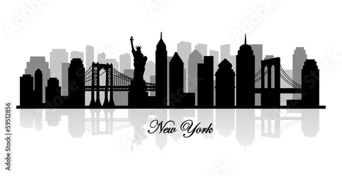 vector new york skyline silhouette