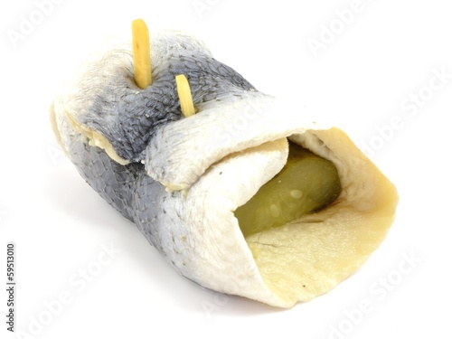 Obraz na płótnie patches of pickled herring