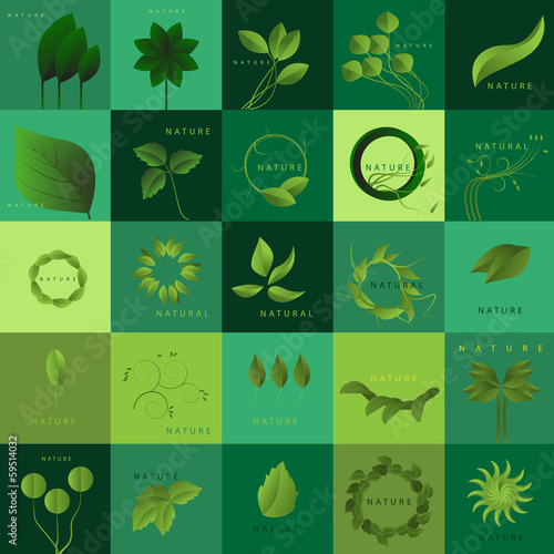 Ecology Icons Set - Isolated On Background