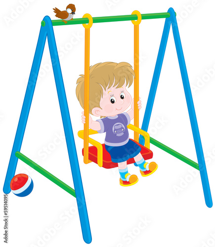Boy on a swing