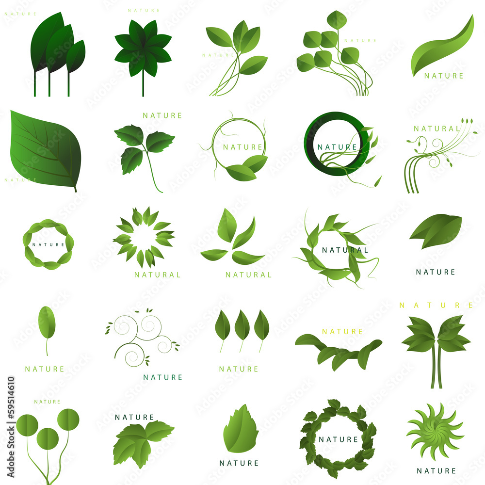 Obraz Ecology Icons Set - Isolated On Background - Vector illustration