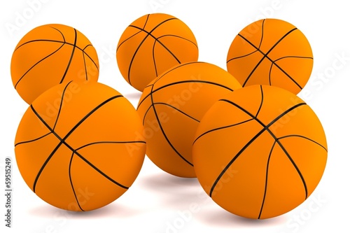 realistic 3d render of basket ball