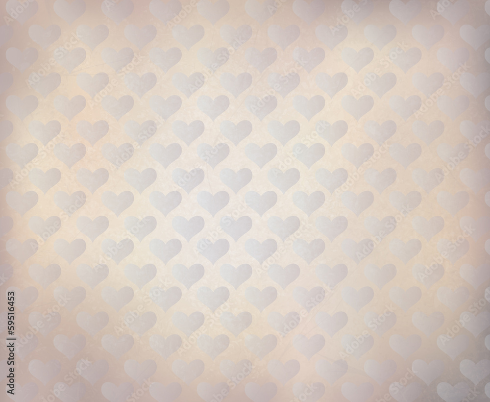 Fototapeta premium Vector white background with heart pattern.