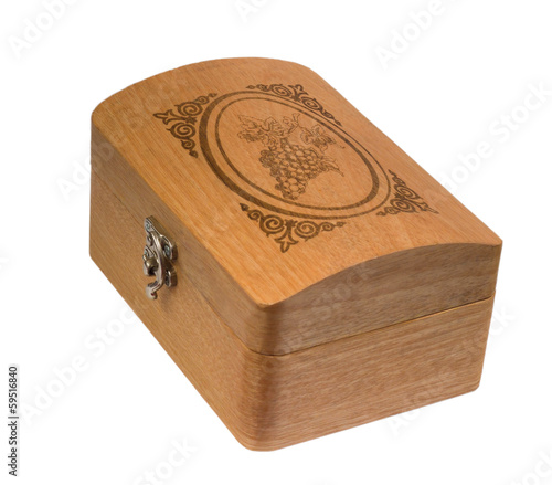 antique wooden brown caskets box isolated clipping path © maxximmm