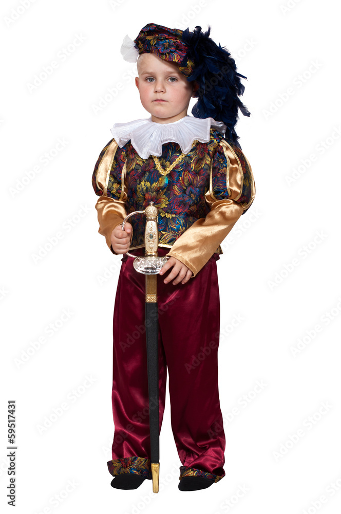 boy-prince on white isolated boy-prince on white isolated