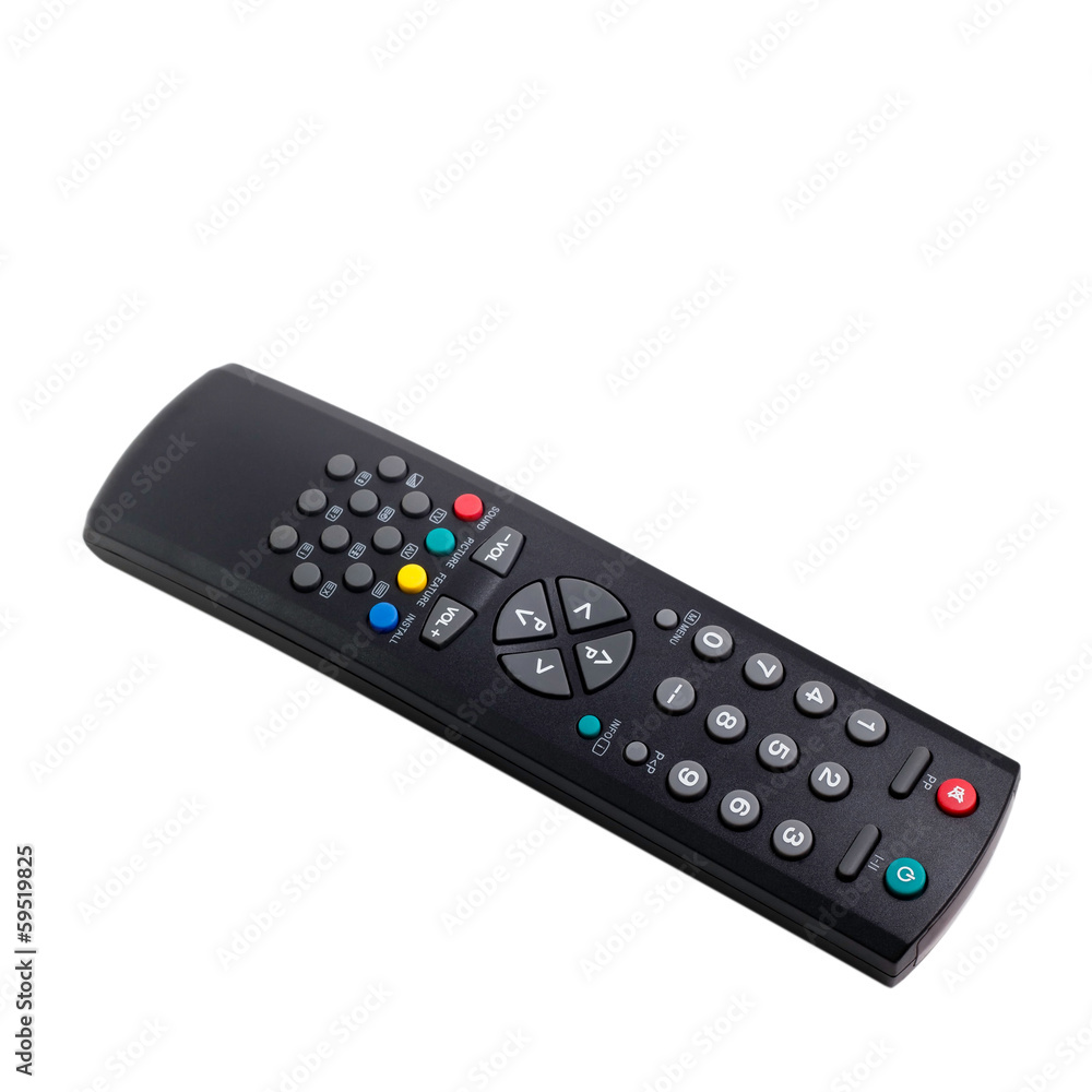 black tv remote control isolated on white black tv remote control isolated on white