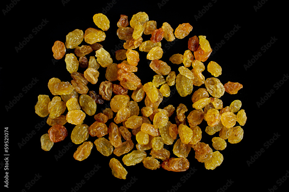 A stack of raisins