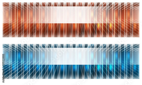 set of two banners and white area for any text