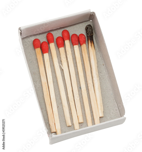 Matches in a box.