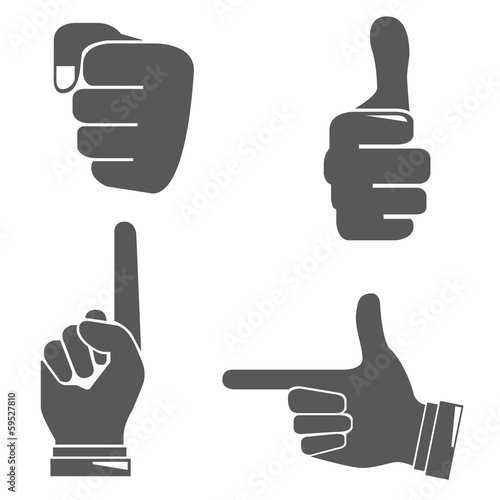 hand sign, hand set