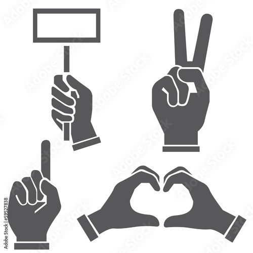 hand sign, hand set