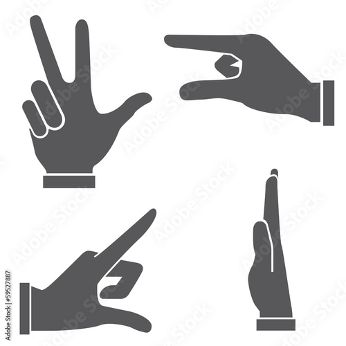 hand sign, hand set