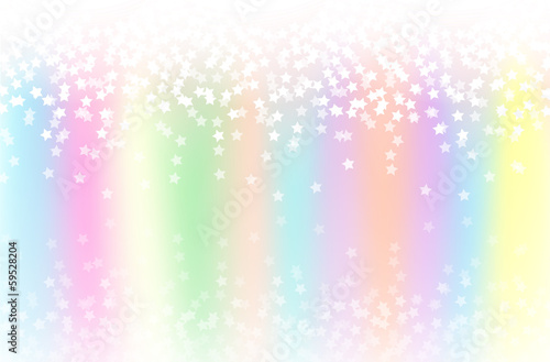星  虹色の背景