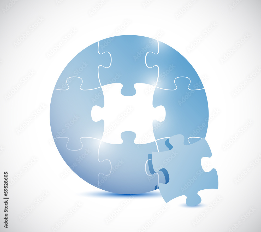 blue puzzle circle illustration design blue puzzle circle illustration design